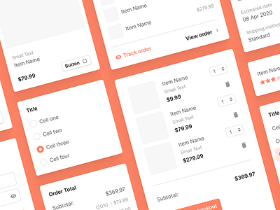 Sections Ecommerce Wireframe Kit