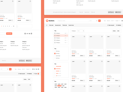 Sections Ecommerce Wireframe Kit