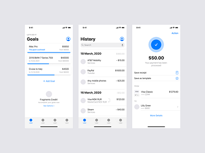 Fragments iOS Wireframe Kit 3.0