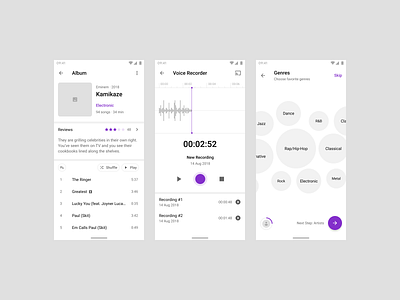 Fragments Android Wireframe Kit