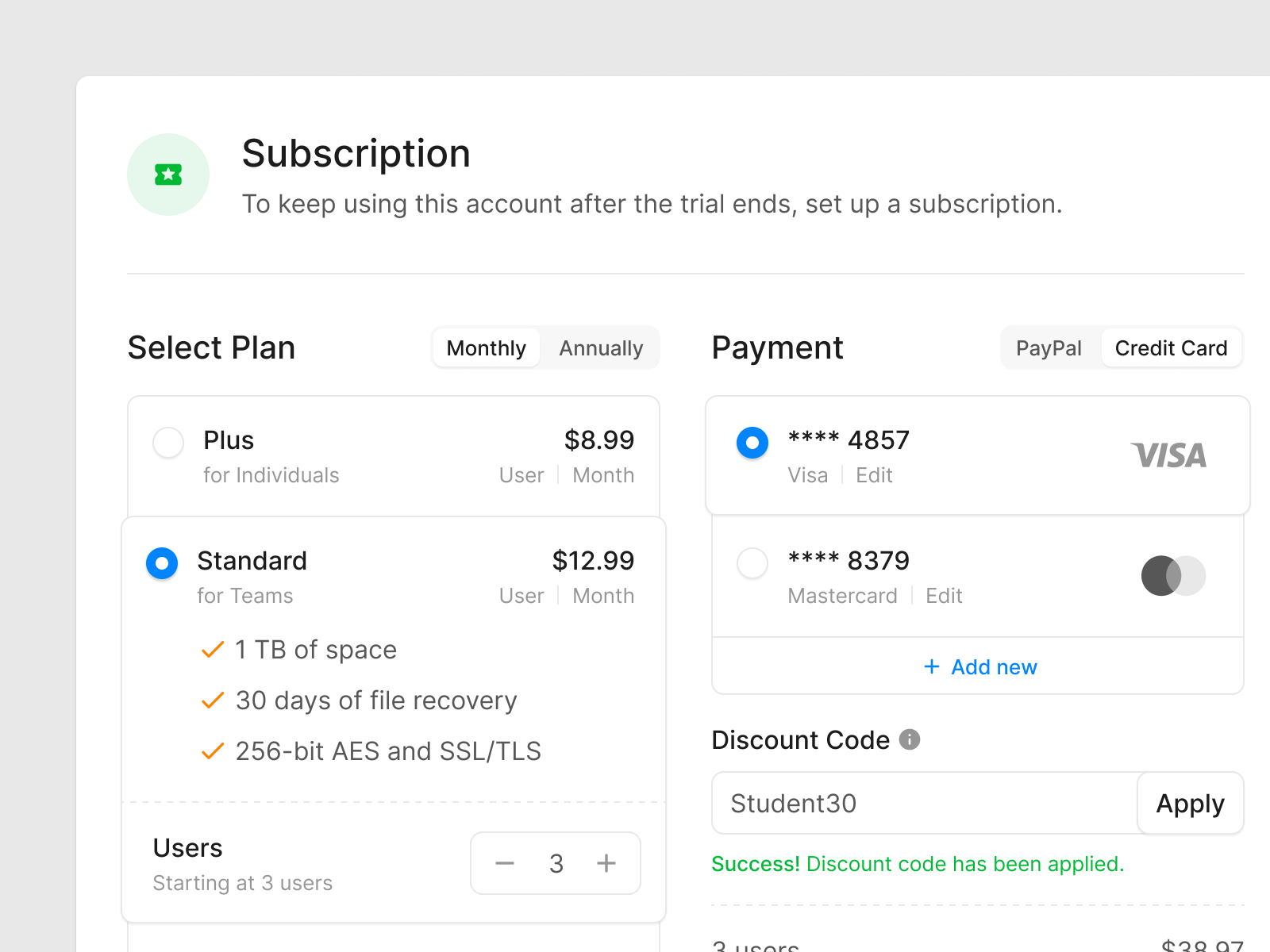 Subscription Form