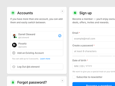 Forms account figma form input log in login profile sign sign in sign up text field ui uikit