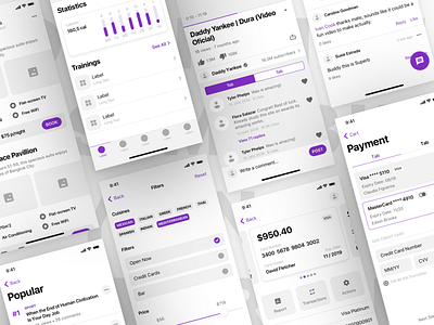 Fragments iOS Wireframe Kit app design figma flow ios mobile prototyping sketch ui uikit ux wireframe