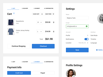 Blöcke Web UI/UX Kit charts chat figma prototyping sketch statistics ui uikit ux web web design webdesign website wireframe