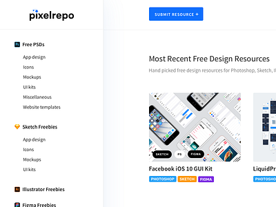 Free Web & UI Design Resources - WIP coding design free kit minimal pixelrepo resources website white
