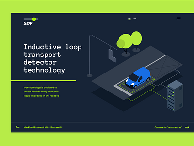 SDP website#2 car city crossroad illustration isometric landing landingpage road tree