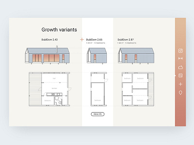 Dubldom website building construction draft flat house outline uxui webdesign