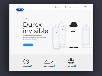 Durex website concept condoms durex landing landingpage latex sex