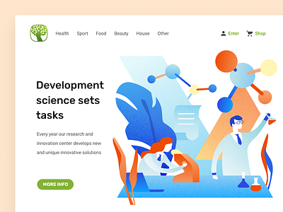 siberian health #3 eco flat health landingpage science scientist