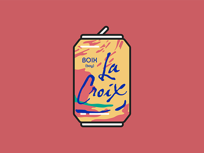 La Croix Boix beverage boix boy can drink grapefruit illustration la croix lacroix logo pamplemousse soda soda can sticker sticker mule