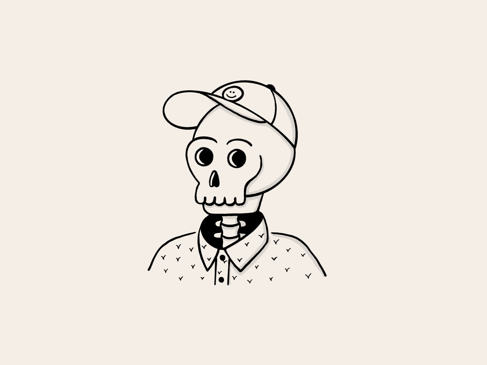 Skull Selfie by Andy Nelson on Dribbble