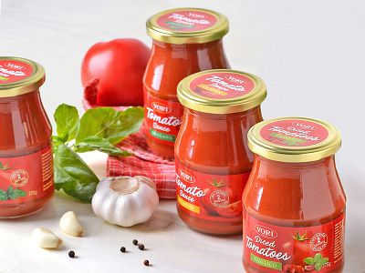 Tasty Tomatoes - Label design label design packaging design photography tomato tomato sauce