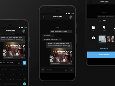 Telegram android chat UI chat clip menu telegram ui
