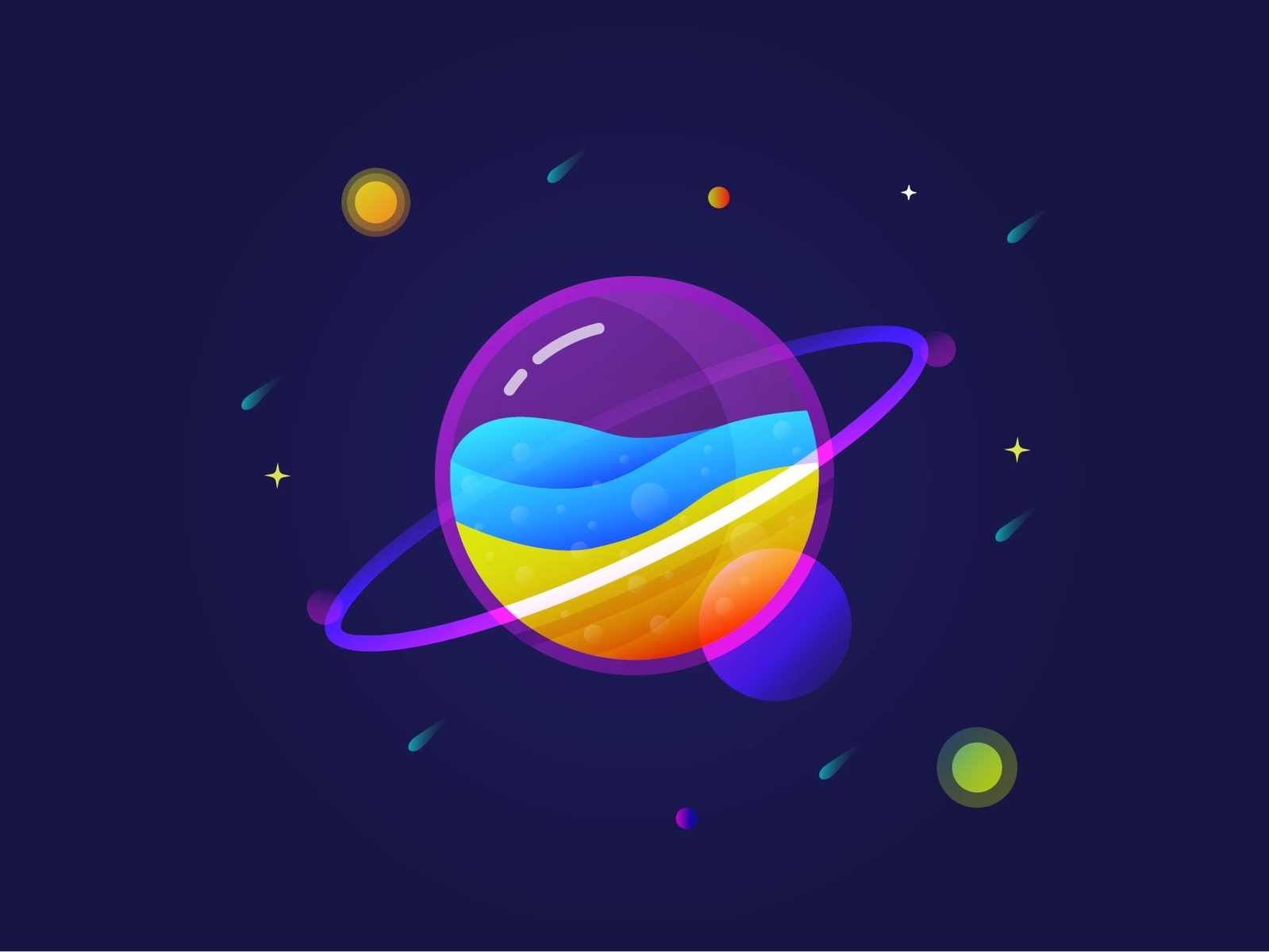 Gradient Planet by Huong Trang on Dribbble