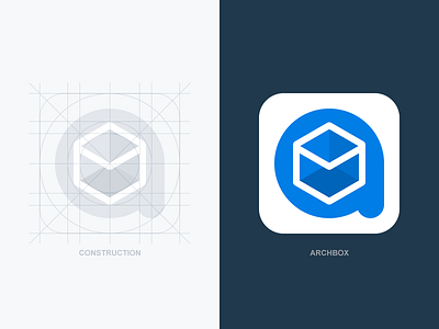 ARCHBOX LOGO app apple architecture blue design icon illustration ios ipad logo