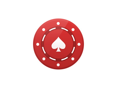 icon cards chips game icon ios iphone play poker red round