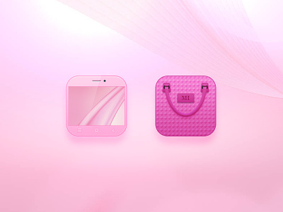 Mipink android bag call camera icon miui phone pink theme wallpaper