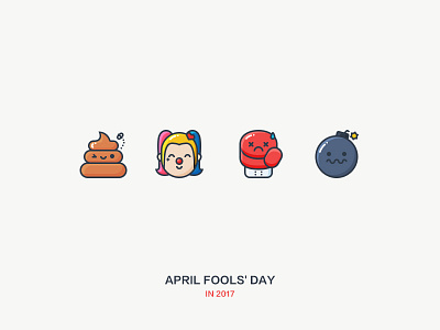 April Fools' Day bomb cue emoji fool harley quinn icon illustration shit