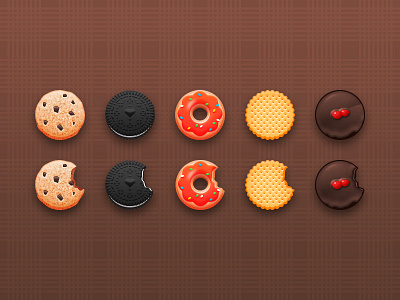 Sweet cake cookies donut icon oreo sweet theme