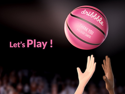 Dribbble ball basket invitation jump