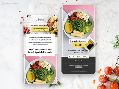 Email Design for Amara Chocolate Restaurant & Coffee Shop