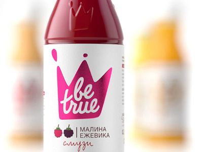 Be true | Smoothie crown logo packaging smoothie
