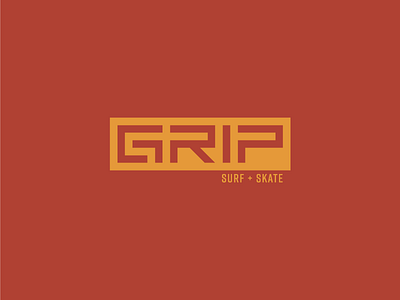 Grip boardsports branding design grip logo ocean shell skateboard surf vector wave