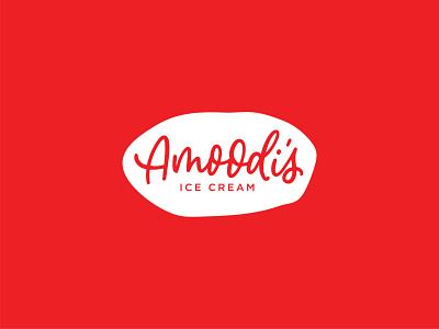 Amoodi's Ice Cream branding calligraphy handlettering ice cream lettering logo script vector