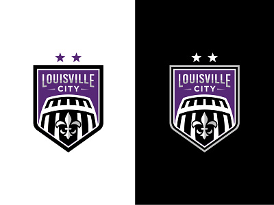 Louisville City FC badge barrel bourbon city fleur de lis logo louisville soccer soccer badge vector