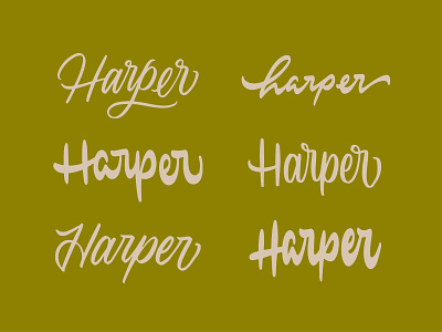 Harper Lettering branding calligraphy handlettering harper lettering logo name retro script styles vector