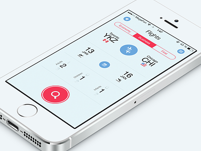 Flight Search App air app application flat fly interface ios7 iphone mobile travel ui ux