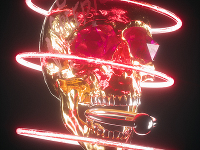 SKULL 3d 3d art cinema4d illustration octane skull