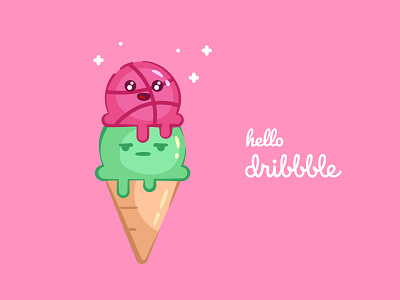 Hello Dribble dessert ice cream ice cream cone