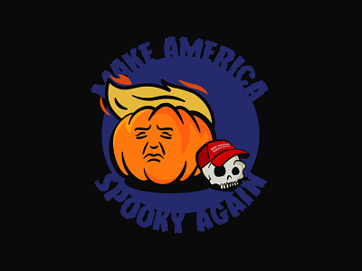 Make America Spooky Again halloween jack o lantern pumpkin spooky trump