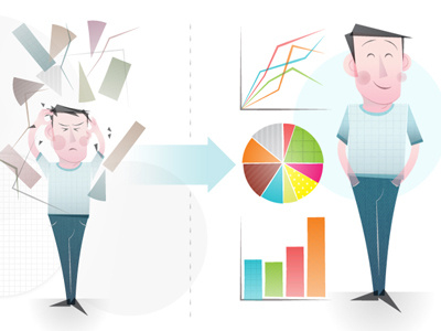 Trackpal 'Profitable Reporting Workshop' Illustration illustration trackpal