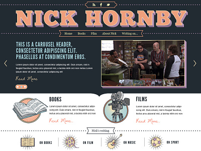 Penguin - Nick Hornby initial design hornby penguin web design website