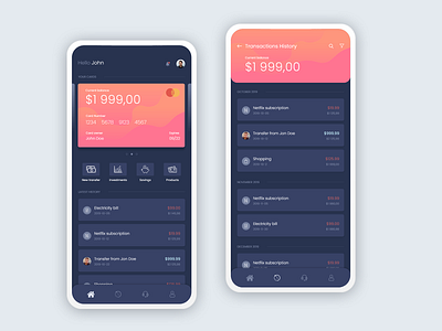 Bank app concept