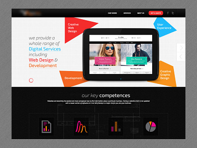 Web Agency banner cms header icons services slider ui ux web agency web site