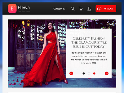 Elewa - Home (iPad Version) banner carousel elewa header homepage ipad responsive search slider ui ux website