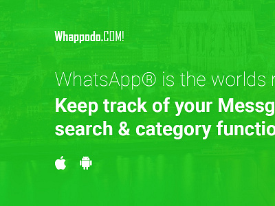 Whappado android angularjs app green helvetica ios one page app ui ux web design