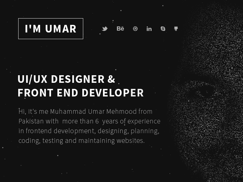 UX / UI Designer & Front End Developer angular animation dark experience galaxy goals lab portfolio resume skills stars work