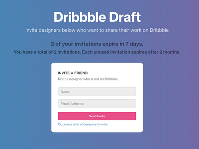 Dribbble Draft