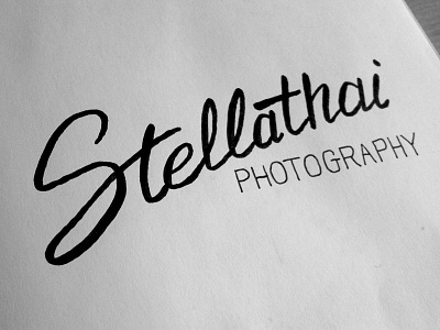 Stellathai Logo Sketch brush design identity lettering logo mark pen photography stella type typography