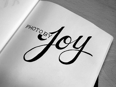 Logo design sketch for Photoby Joy design identity joy lettering logo photography sketch type typography