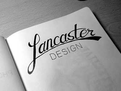 Lancaster Design sketch branding design identity lancaster lettering logo logotype sketch