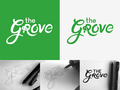 The Grove Custom Logotype branding church custom fellowship grove houston identity lettering logo logotype type typography