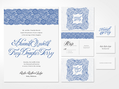 Lace Wedding Invitation calligraphy invitation lace lettering rsvp type typography wedding