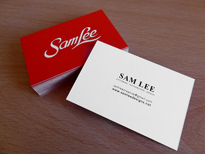 Samlee business cards business card identity logo moo sam type typography uts visual