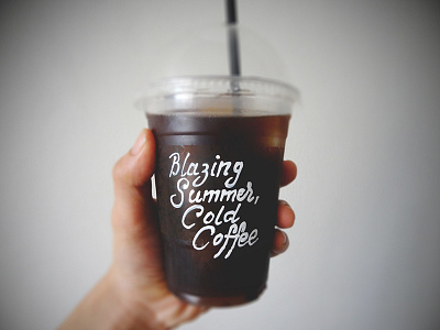 Blazing Summer, Cold Coffee calligraphy coffee design graphic lettering script type typography