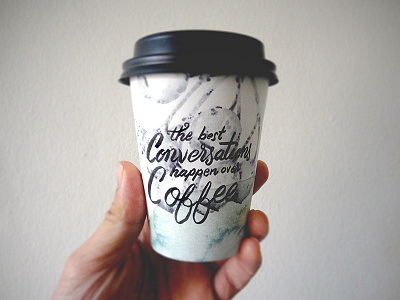 Coffee Conversation art calligraphy coffee design graphic lettering script type typography